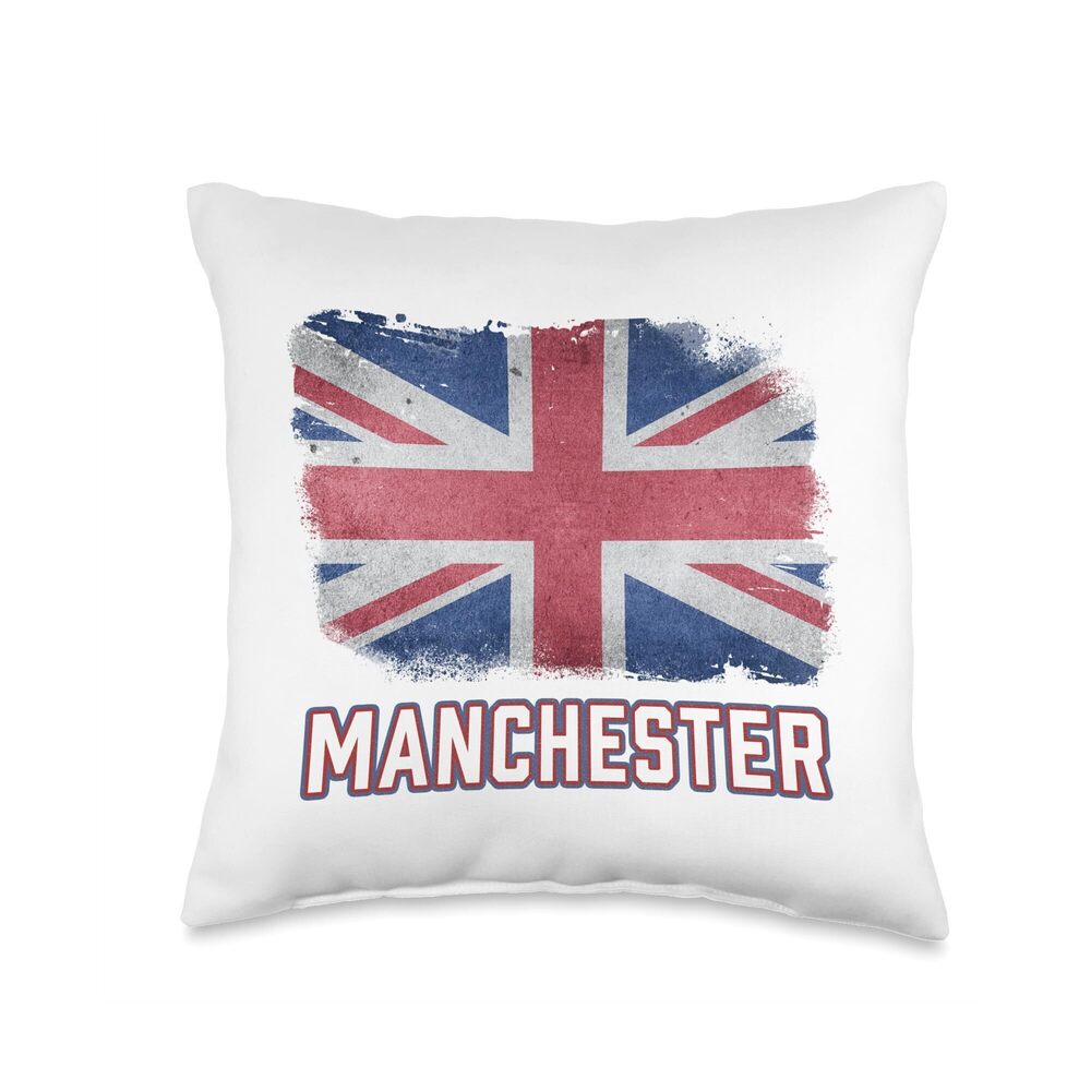 1969 Manchester British United Kingdom Flag Vintage UK Souvenir Throw